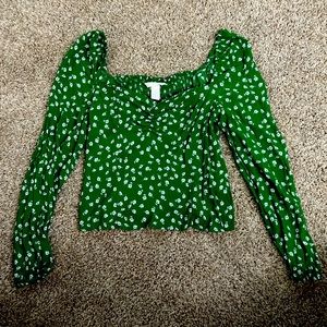 Green H&M blouse
